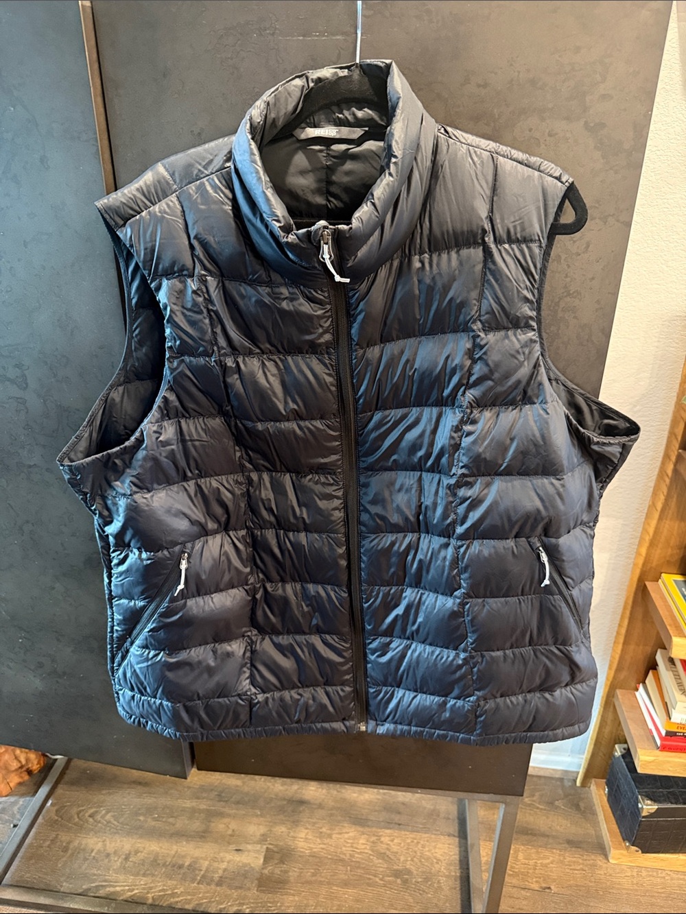 REI Black Quilted Down-Style Puffer Vest